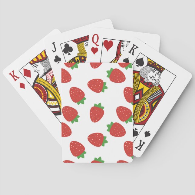 Strawberry pattern playing cards (Back)