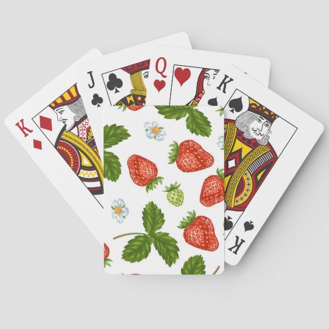 Strawberry pattern playing cards (Back)