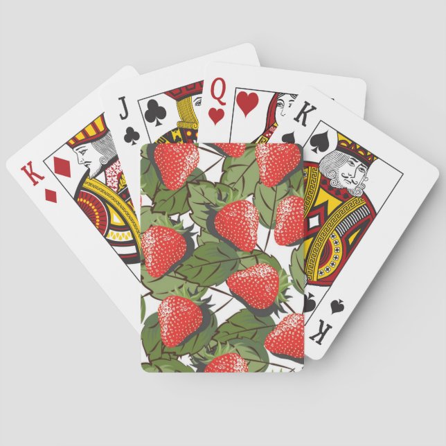 Strawberry pattern playing cards (Back)