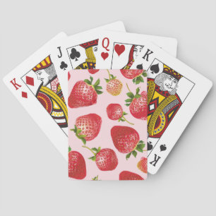 Strawberry pattern playing cards