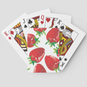Strawberry pattern playing cards