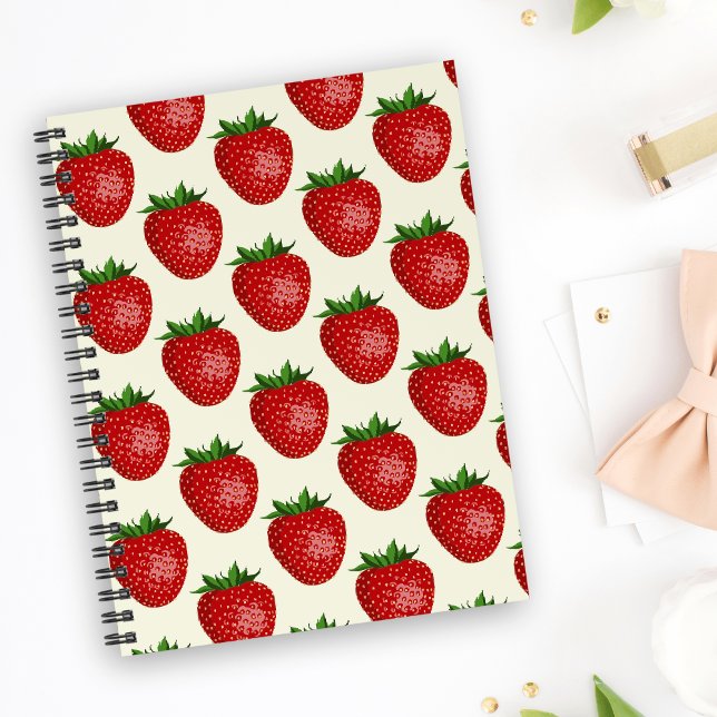 Strawberry Pattern, Red Strawberries, Fruit, Leaf Planner (Creator Uploaded)