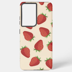 Strawberry pattern samsung galaxy case