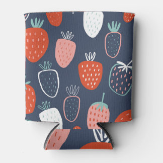 Strawberry pattern, Scandinavian kids texture. Can Cooler