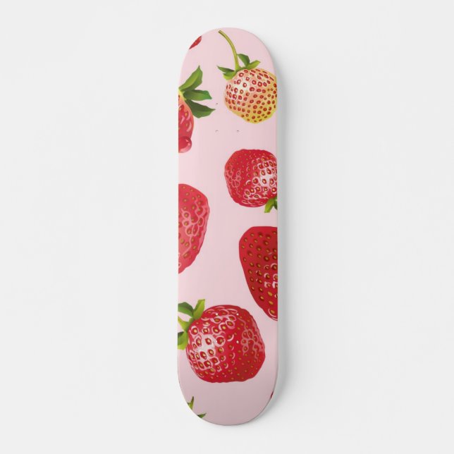 Strawberry pattern skateboard (Front)