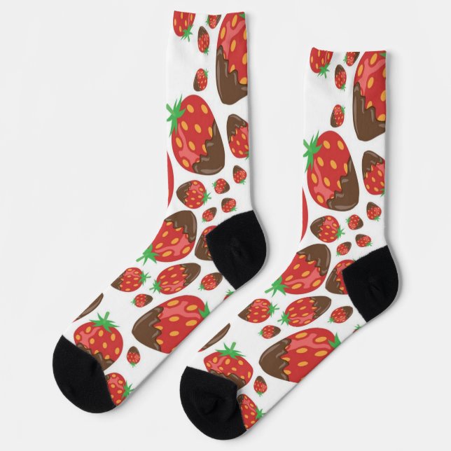 Strawberry pattern socks (Left)