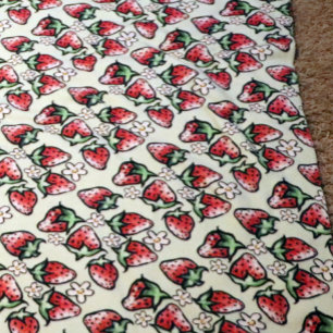 Strawberry pattern strawberries  sherpa blanket
