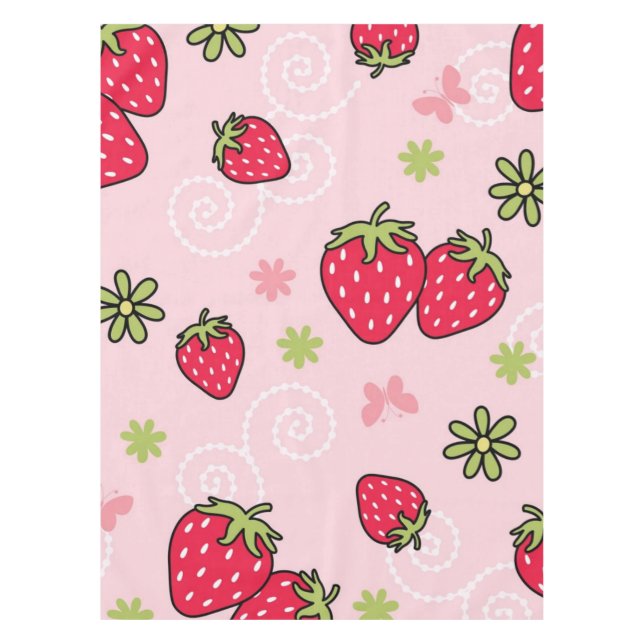 Strawberry pattern tablecloth (Front)