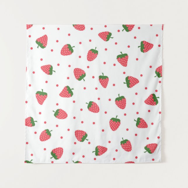 Strawberry pattern tapestry (Front)