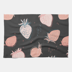 Strawberry pattern tea towel