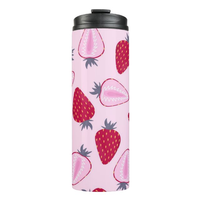 Strawberry pattern thermal tumbler (Front)