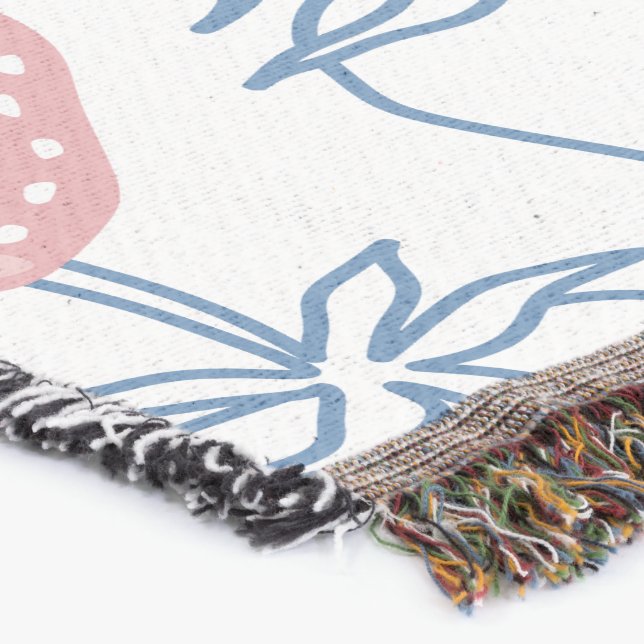 ٍStrawberry Pattern Throw Blanket (Corner)