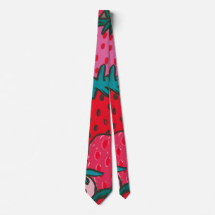 Strawberry Pattern Tie