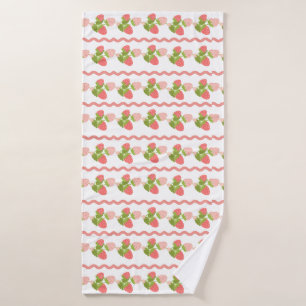 Strawberry pattern trellis spring summer host bath towel
