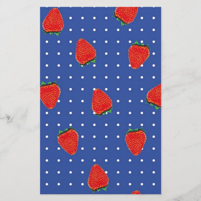 strawberry pattern with dots stationery (Front)