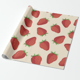 Strawberry pattern wrapping paper