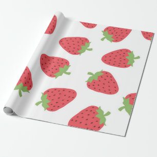 Strawberry pattern wrapping paper