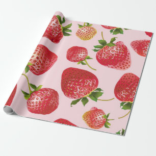 Strawberry pattern wrapping paper