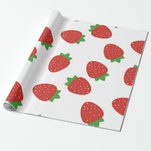 Strawberry pattern wrapping paper