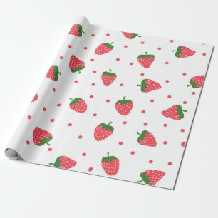 Strawberry pattern wrapping paper
