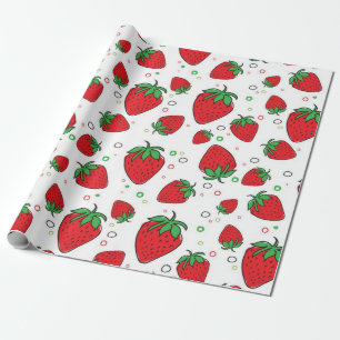 Strawberry pattern wrapping paper