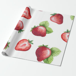 Strawberry pattern wrapping paper