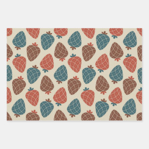Strawberry pattern wrapping paper sheet