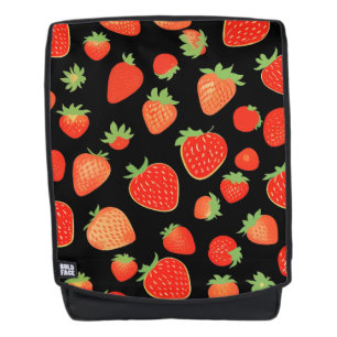 Strawberry patterns backpack