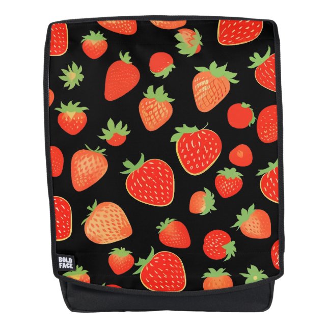 Strawberry patterns backpack (Front)