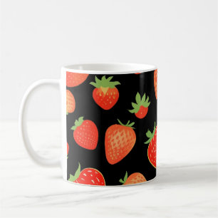 Strawberry patterns coffee mug