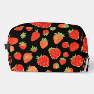 Strawberry patterns dopp kit
