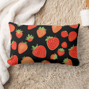Strawberry patterns lumbar cushion