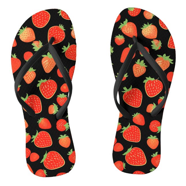 Strawberry patterns thongs (Footbed)