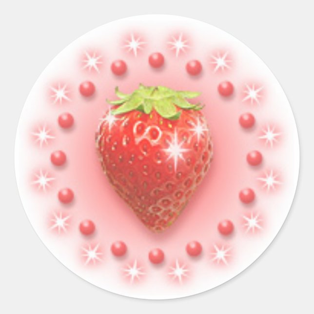 Strawberry Pearl Sticker Pink Red (Front)