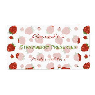 Strawberry Personalised Canning Label