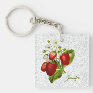 Strawberry Personalised Key Chain