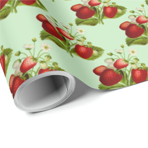 Strawberry Personalised Kitchen Wrapping Paper