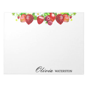 Strawberry Personalised Notepad