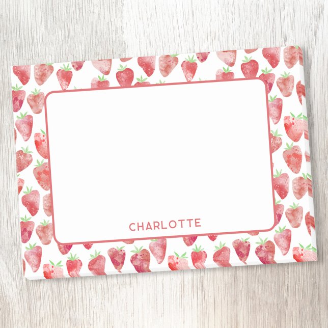 Strawberry Personalised Post-it Notes (Creator Uploaded)