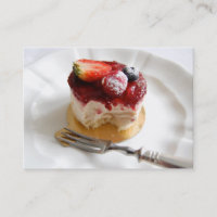 Strawberry Petit Gateau Business Card
