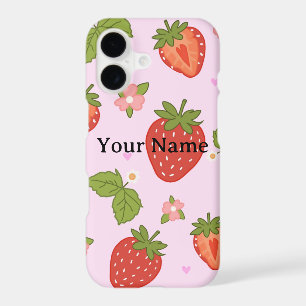 Strawberry Phone Case Personalised Name Case