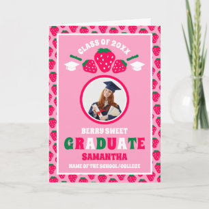Strawberry Photo Graduation Card