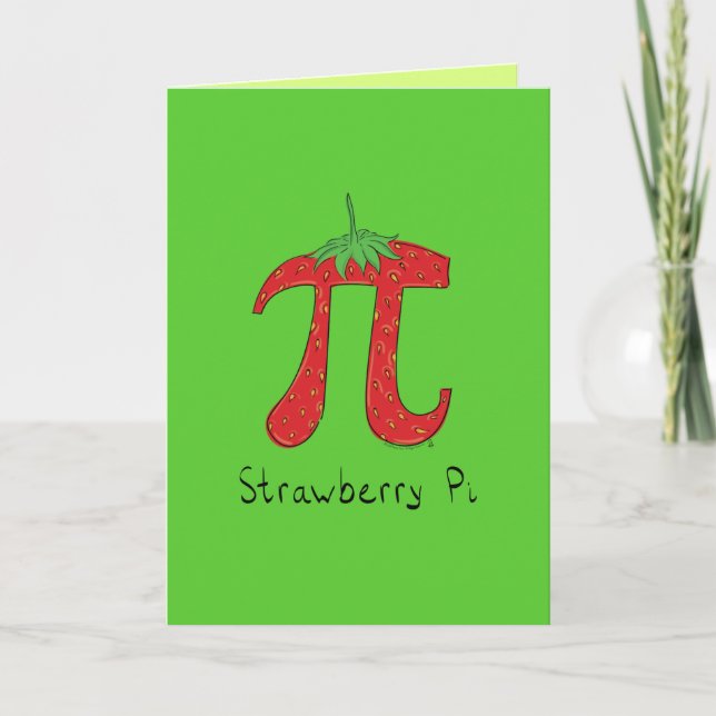 Strawberry Pi Greeting Card (Front)