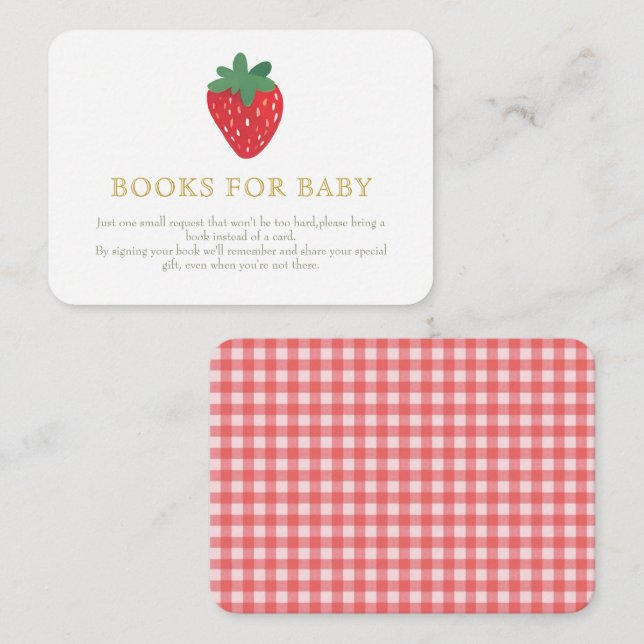 Strawberry PicnicBaby Books for baby  Enclosure Card (Front/Back)