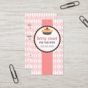 Strawberry Pie Bakery Business Card