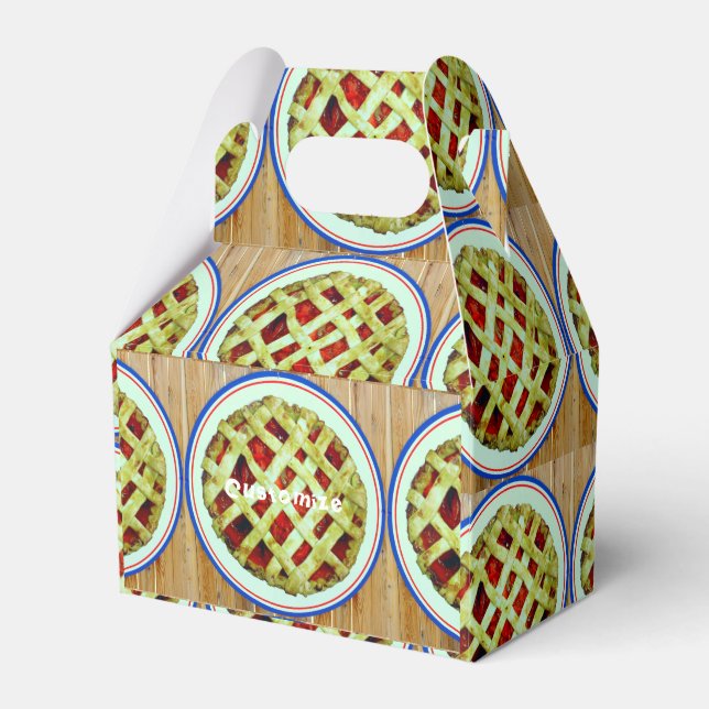 strawberry pie candy tin favour box (Front Side)