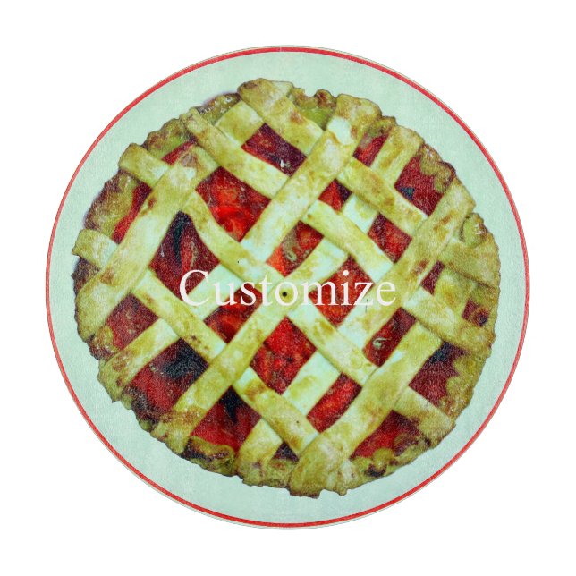 Strawberry pie plate Thunder_Cove Cutting Board (Front)