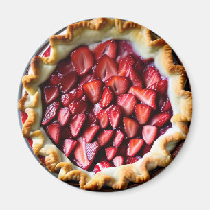 Strawberry Pie with Crust Magnet