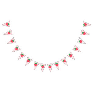Strawberry Pink Cute Berry First 1st Baby Birthday Bunting