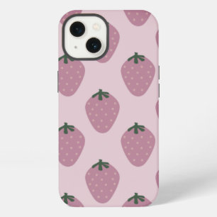 strawberry, pink, fruit iPhone 13 case